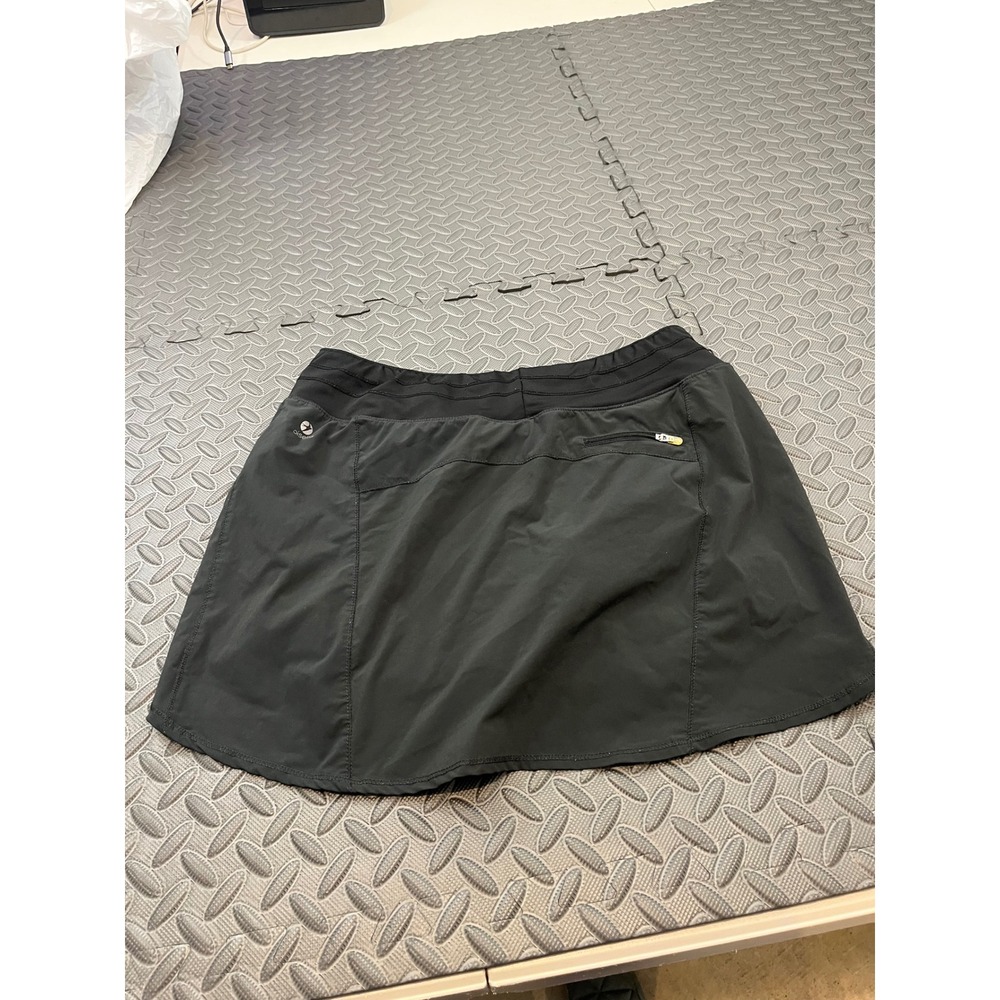 Oiselle Running Skort Womens 10 Black Athletic Skirt with Built-in Shorts - Picture 5 of 9
